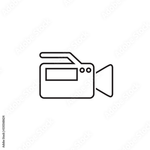 Video Camera Recorder Line Icon Vector Illustration
