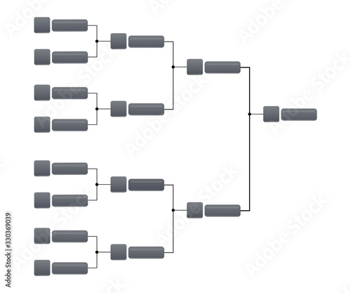 Tournament bracket templates. Playoffs schedule template. Creative Design Tournament Bracket. Blank tournament bracket.vector illustration.