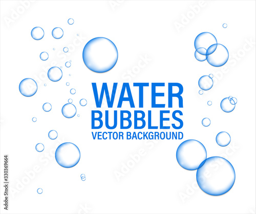 Realistic rain droplets condense on glass. Soda pop. Champagne. Soap Water Bubbles. Water vapor bubbles. Fizzing air bubbles stream. Water rain drops or steam shower