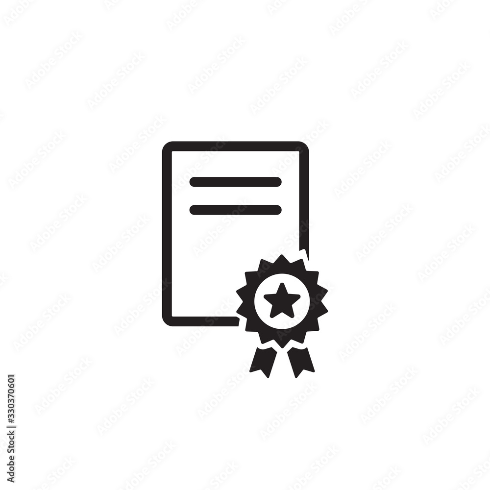 Diploma vector icon, certificate symbol. Modern, simple flat vector illustration for web site or mobile app Diploma vector icon, certificate symbol. Modern, simple flat vector illustration for web site or mobile app
