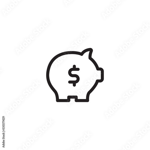 Piggy bank icon. Coin inside piggy design, Money banking finance commerce market payment invest and buy theme Vector illustration