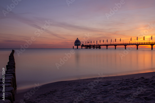 sunset on the beach