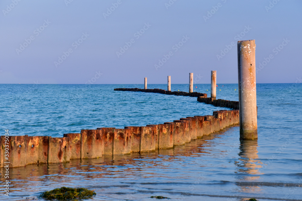 wooden pier on the beach