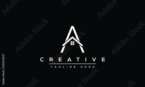 Unique modern minimalist creative letter A logo design. Vector icon template.