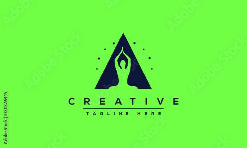 Unique modern minimalist creative letter A logo design. Vector icon template.