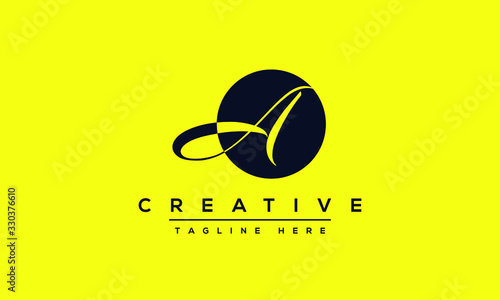 Unique modern minimalist creative letter A logo design. Vector icon template.