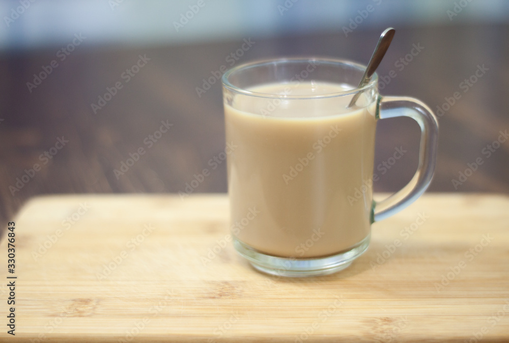 Cup of coffee with milk. best breakfast Cup of coffee with milk. best breakfast