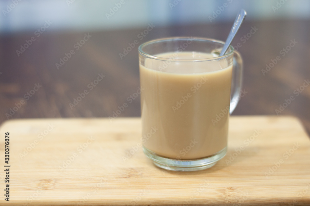 Cup of coffee with milk. best breakfast Cup of coffee with milk. best breakfast