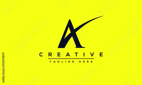 Unique modern minimalist creative letter A logo design. Vector icon template.