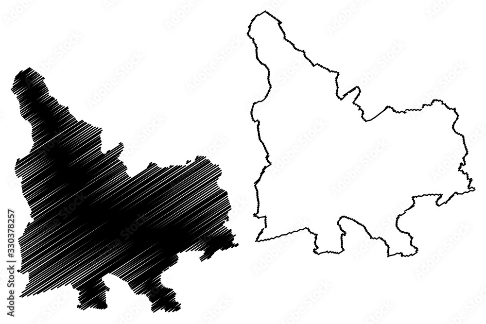 Durbe Municipality (Republic of Latvia, Administrative divisions of Latvia, Municipalities and their territorial units) map vector illustration, scribble sketch Durbe map