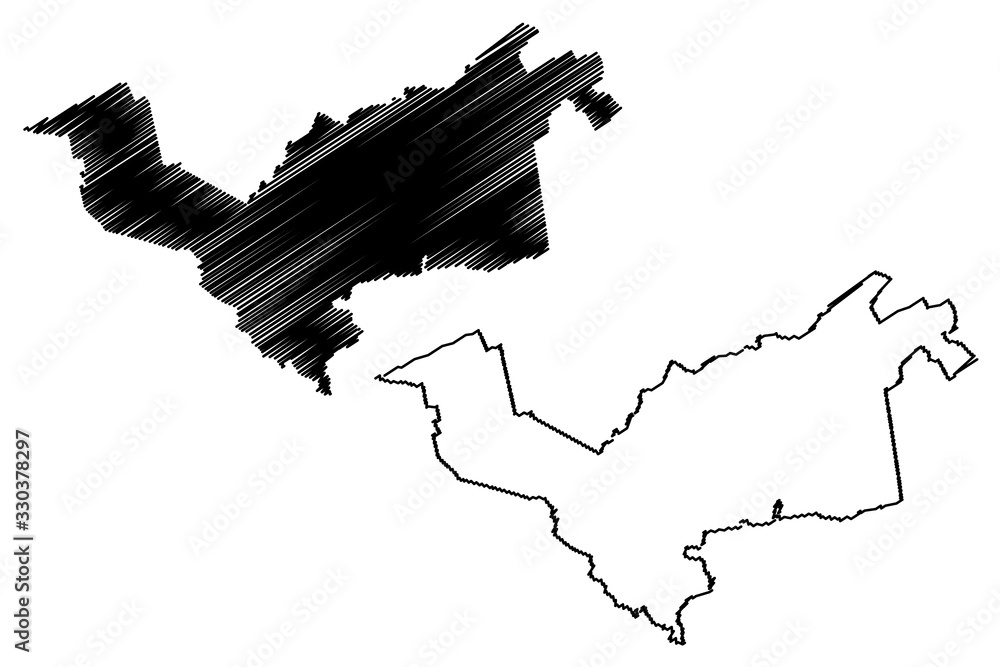 Garkalne Municipality (Republic of Latvia, Administrative divisions of Latvia, Municipalities and their territorial units) map vector illustration, scribble sketch Garkalne map