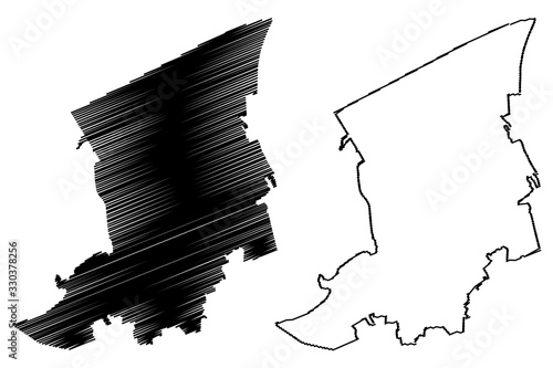 Dundaga Municipality (Republic of Latvia, Administrative divisions of Latvia, Municipalities and their territorial units) map vector illustration, scribble sketch Dundaga map