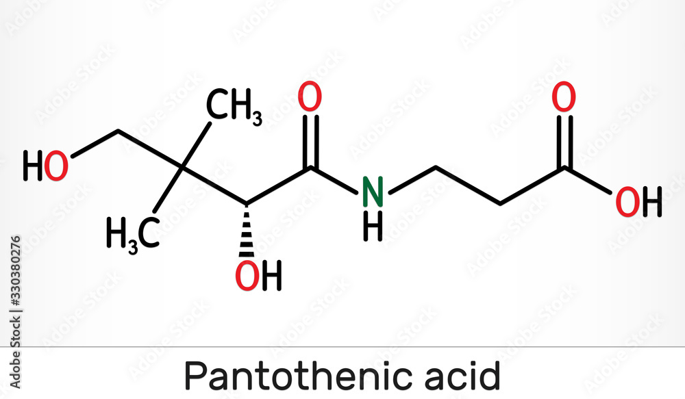Pantothenic acid ( vitamin B5, pantothenate ) . Structural chemical