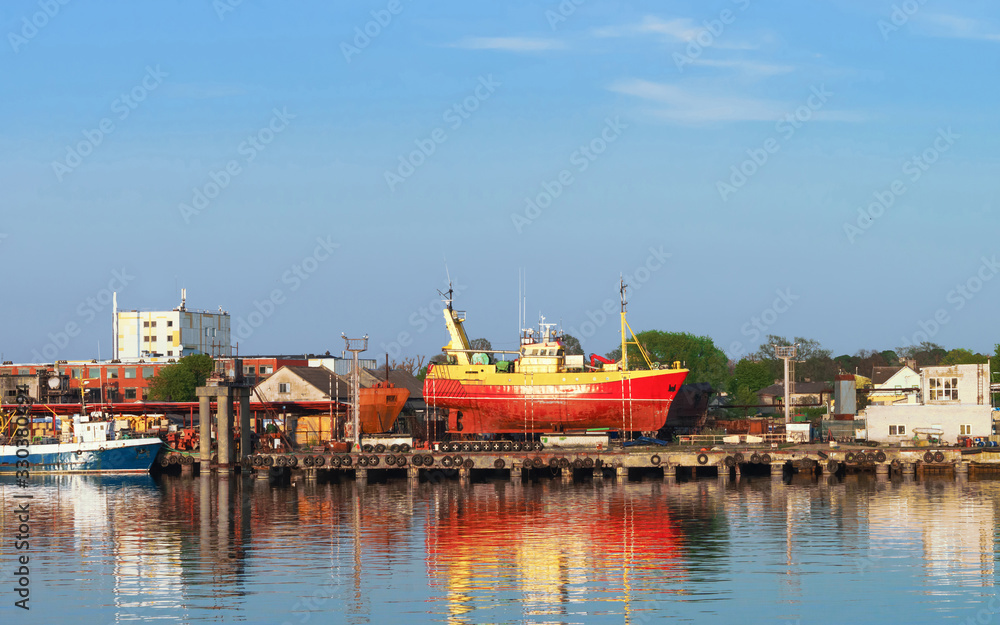 Ships in Marina in Ventspils