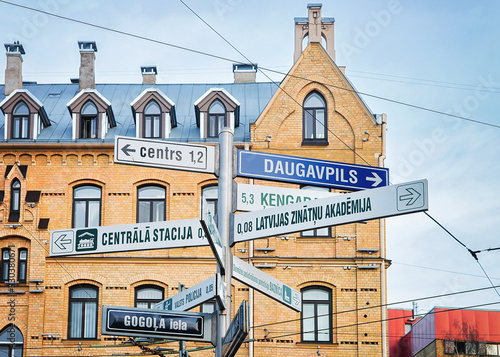 Street indicators at Riga
