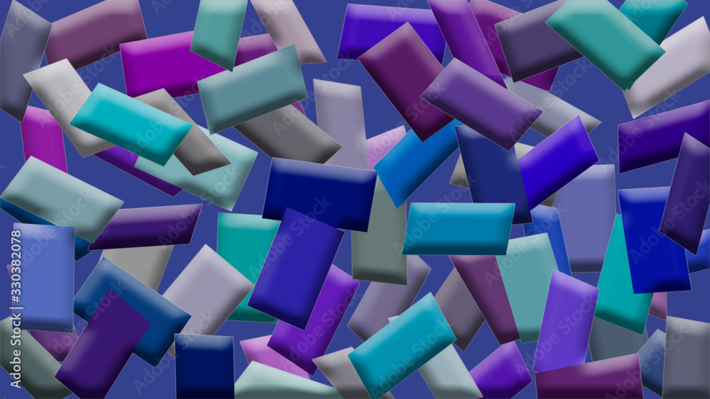 Beautiful colorful geometric shapes on blue background Beautiful colorful geometric shapes on blue background