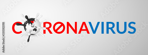 Coronavirus Covid-19, 2019-nKoV. 3d illustration of virus unit. World pandemic concept. Vector illustration