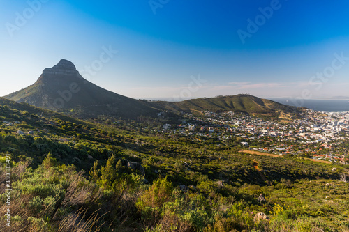 Cape town and Table Mountain from above