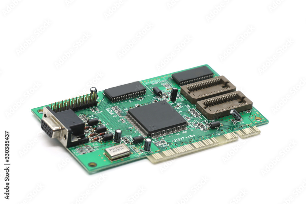 computer chip isolated on a white background computer chip isolated on a white background