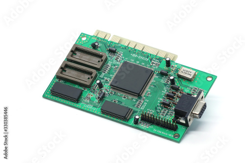 computer chip isolated on a white background