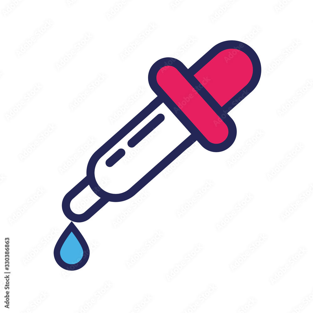 dropper counter line and fill style icon