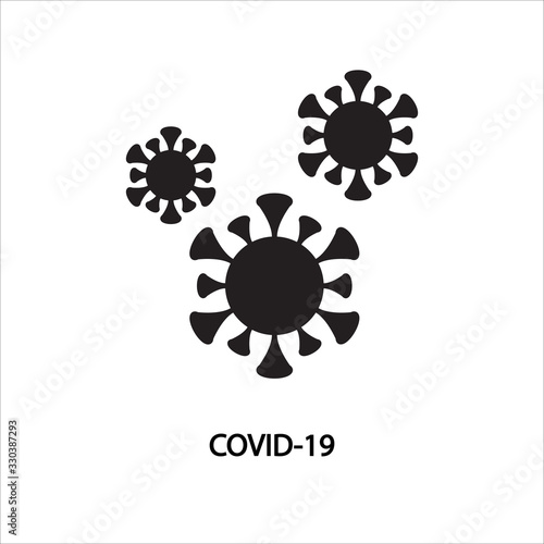 Vector illustration virus. Covid and flu flat icon. Pandemic.