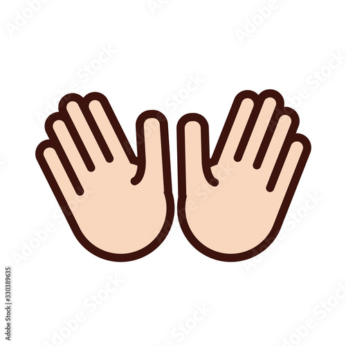 ten hands signal line and fill style