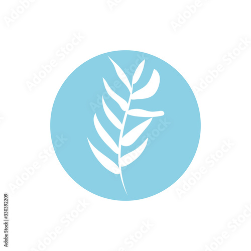 branch with leafs block and line style