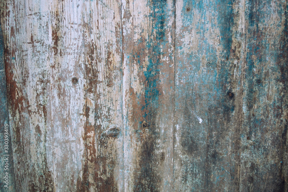Fototapeta premium Shabby paint on old boards texture