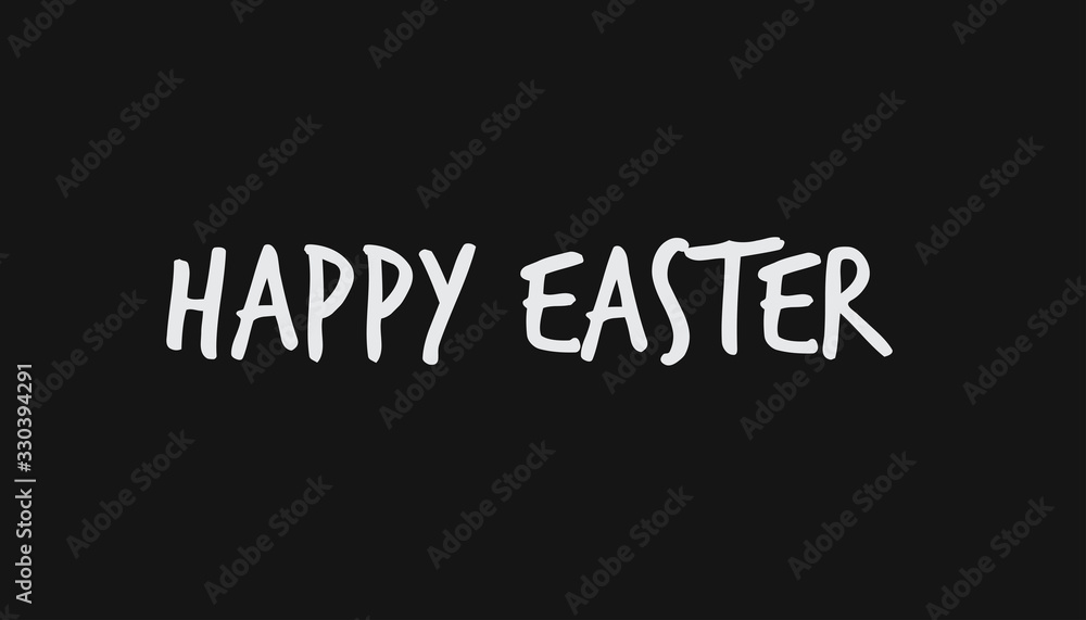 Happy Easter lettering text. Typographic design.