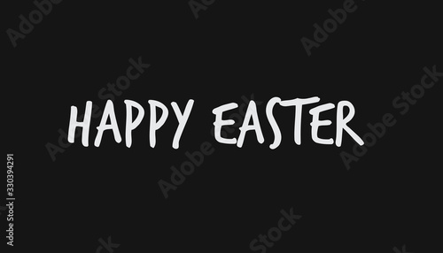 Happy Easter lettering text. Typographic design.