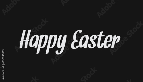 Happy Easter lettering text. Typographic design.