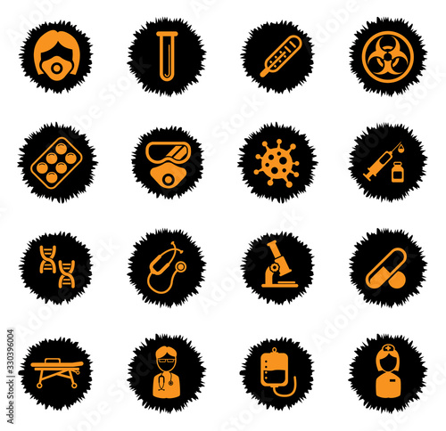 Coronavirus COVID-19 icon set