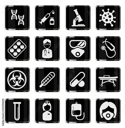 Coronavirus COVID-19 icon set