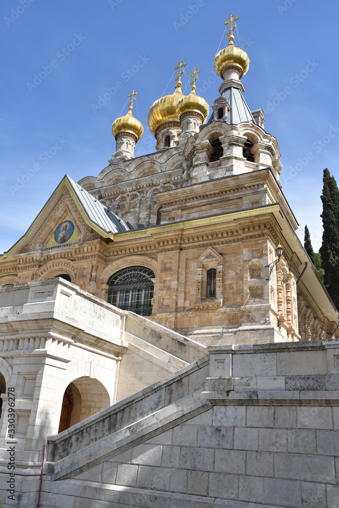 The Russian Orthodox Church of Saint Mary Magdalene, Jerusalem, Israel