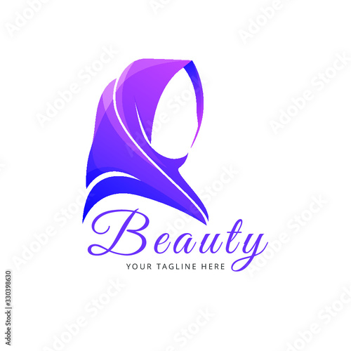 muslimah hijab logo template