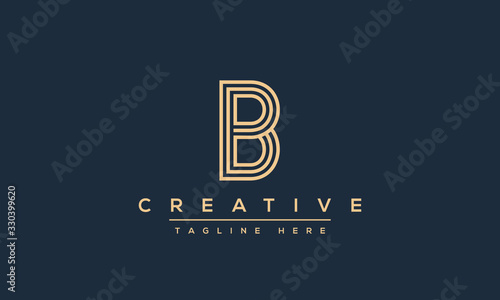 Modern abstract letter B logo design. Minimal B initial based icon. Initial BB vector 