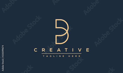 Modern abstract letter B logo design. Minimal B initial based icon. Initial BB vector 