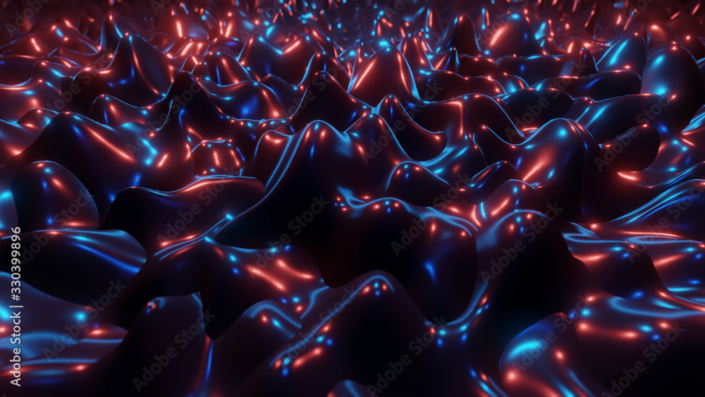 Obraz premium abstract fluid hills 3d rendering illustration background
