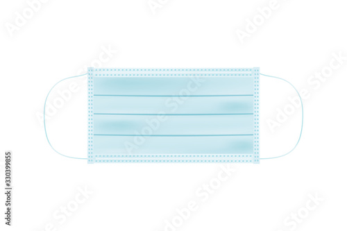 Realictic Medical surgical mask for the face, from Coronavirus and other infections. Human respiratory protection. Flat vector illustration EPS10
