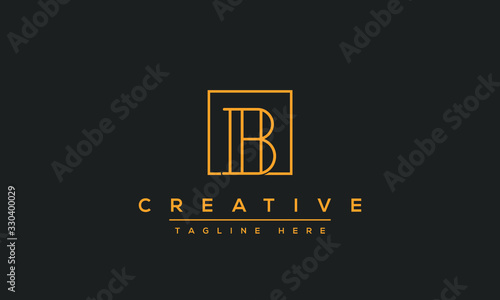 Modern abstract letter B logo design. Minimal B initial based icon. Initial BB vector 