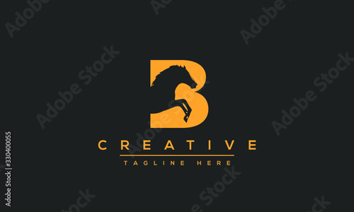 Modern abstract letter B logo design. Minimal B initial based icon. Initial BB vector 