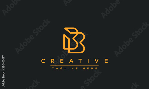 Modern abstract letter B logo design. Minimal B initial based icon. Initial BB vector  photo