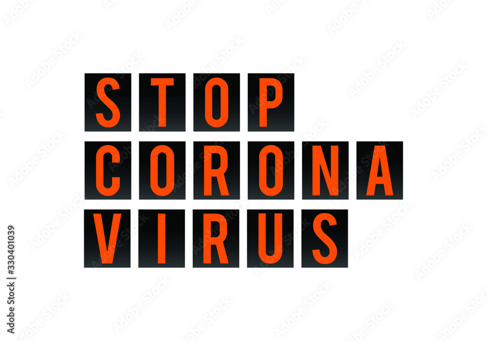 Coronavirus (Covid-19). Symbol of the fight against coronavirus. Stop virus sign. Corona virus infection emblem flat vector illustration.