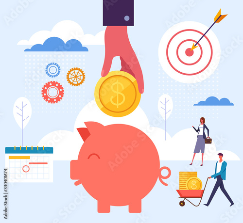 Account banking savings service concept. Vector flat graphic design cartoon illustration