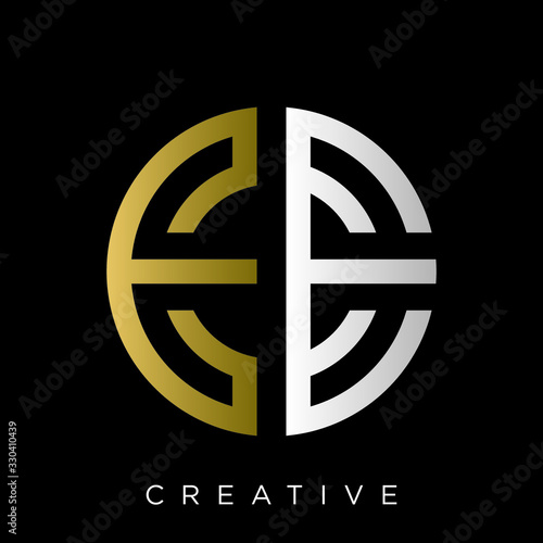 ee circle logo design vector