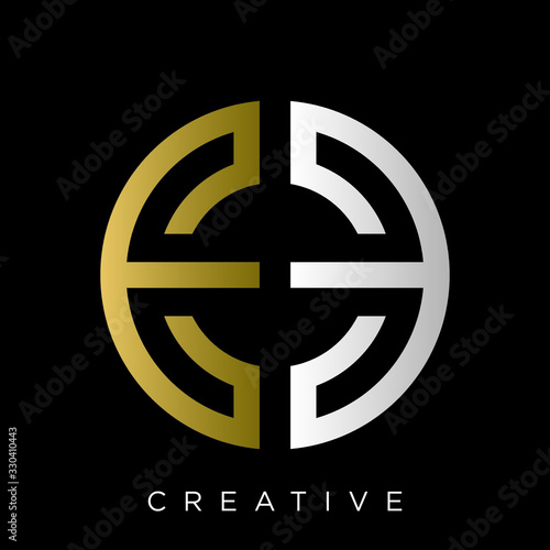 ee circle logo design vector