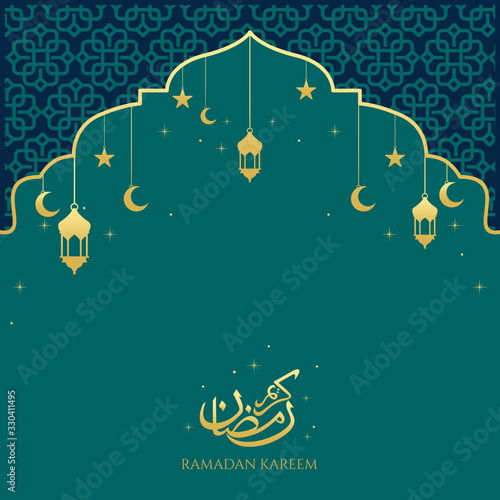 Arabic calligraphy design for Ramadan Kareem, Islamic Background