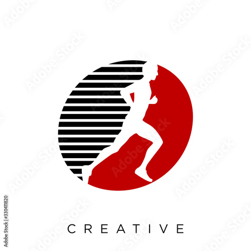 vector illustration running