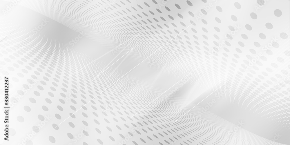 Gray halftone pattern with white line motion backdrop wallpaper. Clean Grey geometric background. Gray halftone pattern with white line motion backdrop wallpaper. Clean Grey geometric background.
